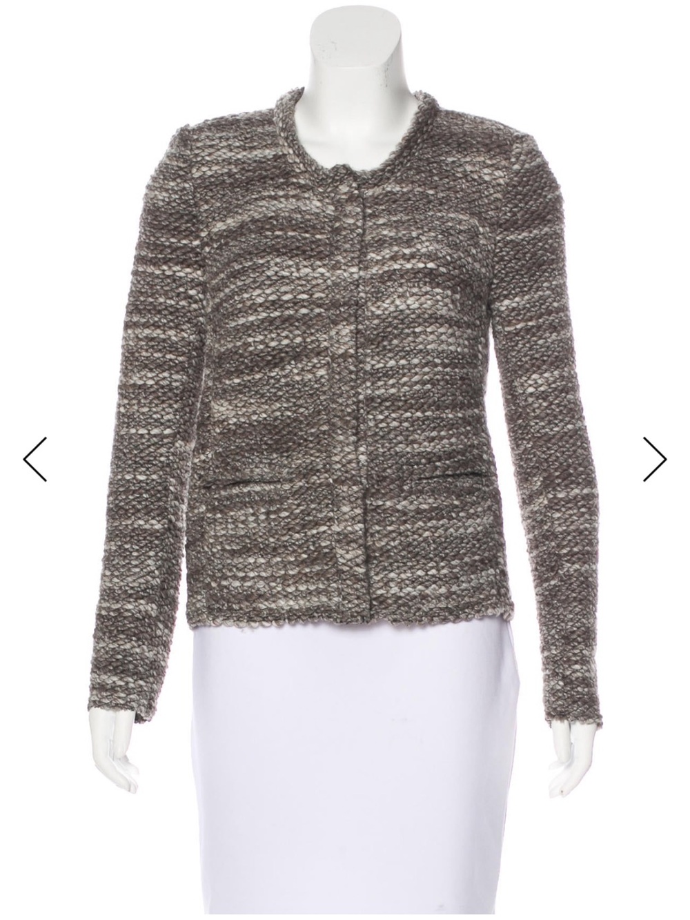 Iro Elegant Tweed Jacket - Gray